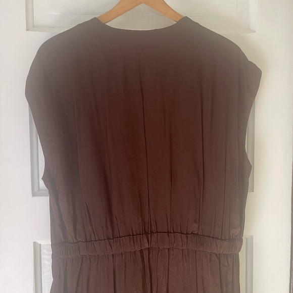 Banana Republic factory midi dress, NWT size l, chocolate brown - Picture 4 of 5